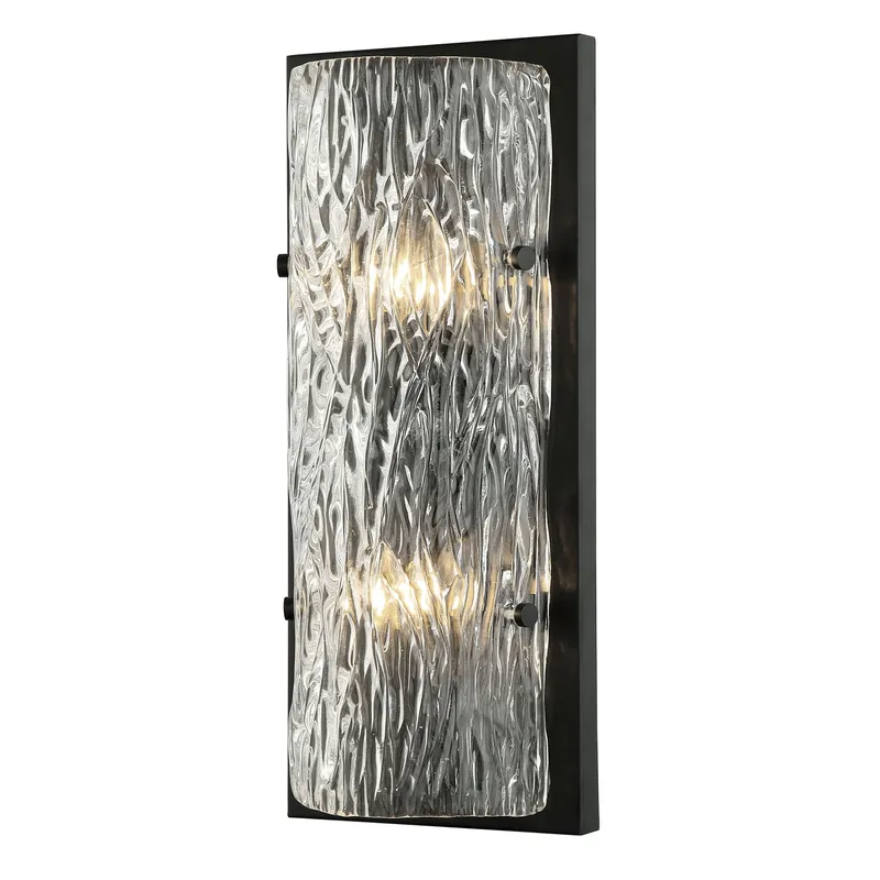Morgan 2 Light Sconce - Black — Varaluz Lighting LED Wall Lights  
