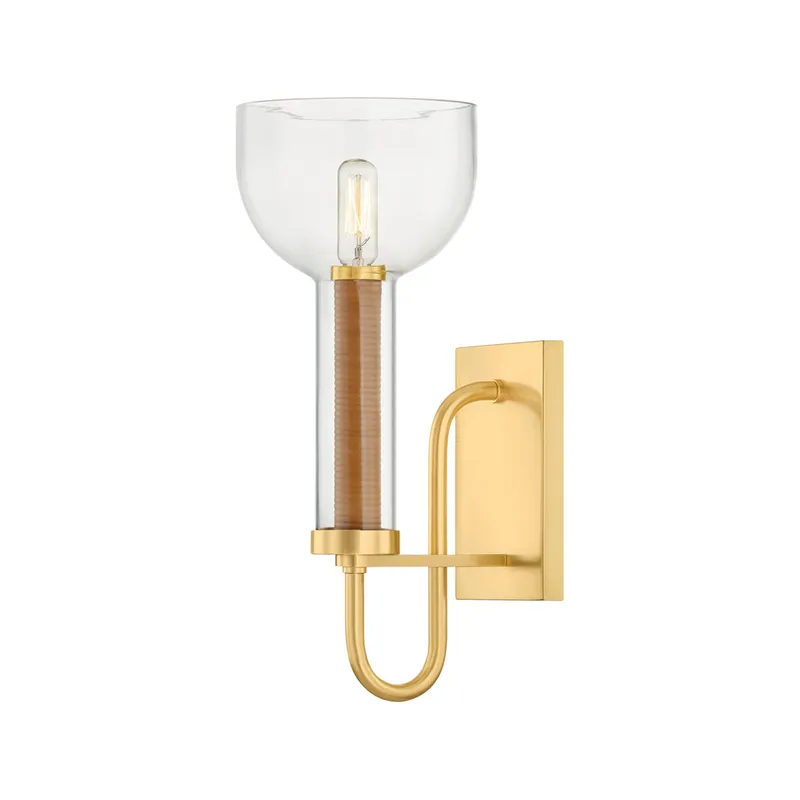 Narrowsburg 1-Light Wall Sconce in Aged Brass 6W x 14.5H — Foundry Lighting LED Wall Lights 6.0W 
