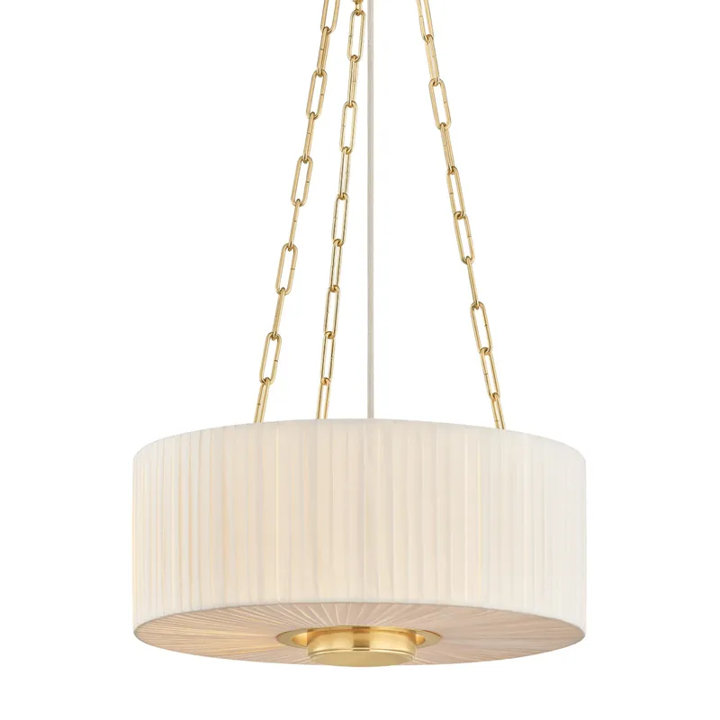 Camby 3-Light Pendant in Aged Brass 20W x 9.25H — Foundry Lighting LED Pendant Lights 20.0W 