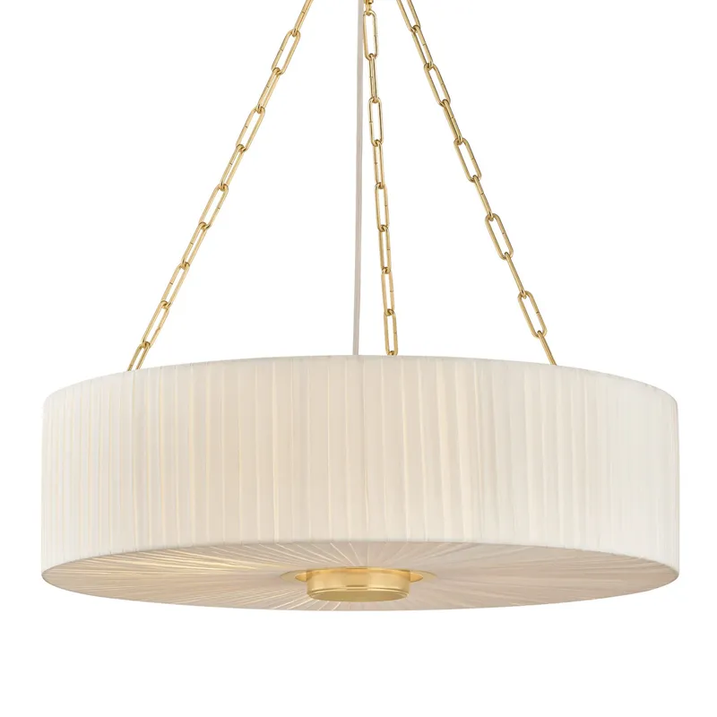 Camby 4-Light Chandelier in Aged Brass 30W x 9.5H — Foundry Lighting LED Pendant Lights 30.0W 