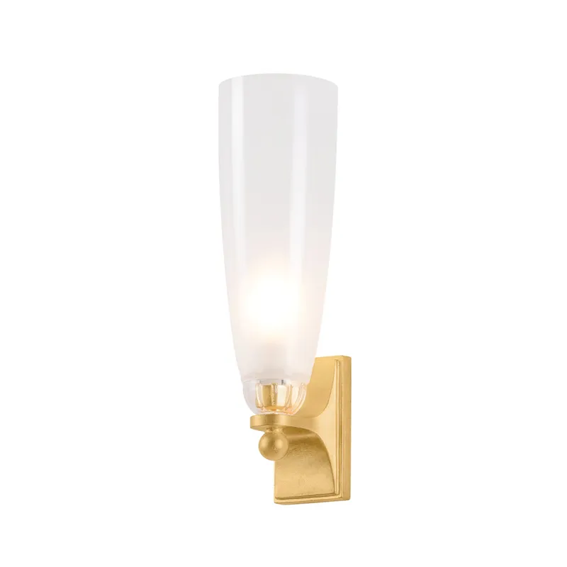 Ravenswood 1-Light Wall Sconce in Vintage Gold Leaf 4W x 13.5H — Foundry Lighting LED Wall Lights 4.0W 