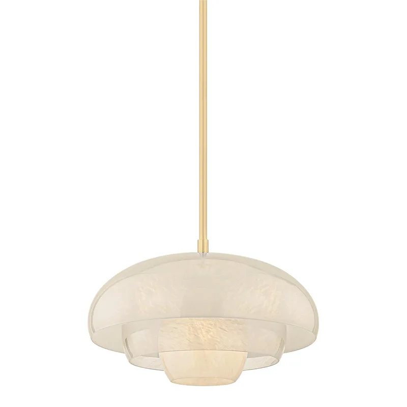 Auburndale 1-Light Pendant in Aged Brass 18.25W x 11.25H — Foundry Lighting LED Pendant Lights 25.0W 