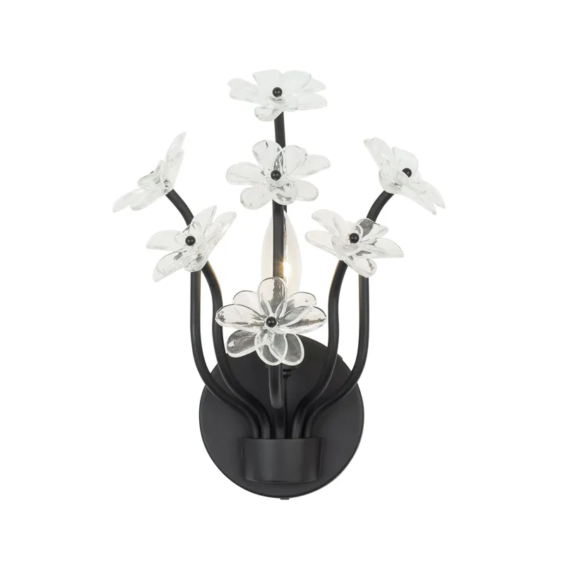 Wildflower 1 Light Sconce - Matte Black — Varaluz Lighting LED Wall Lights  