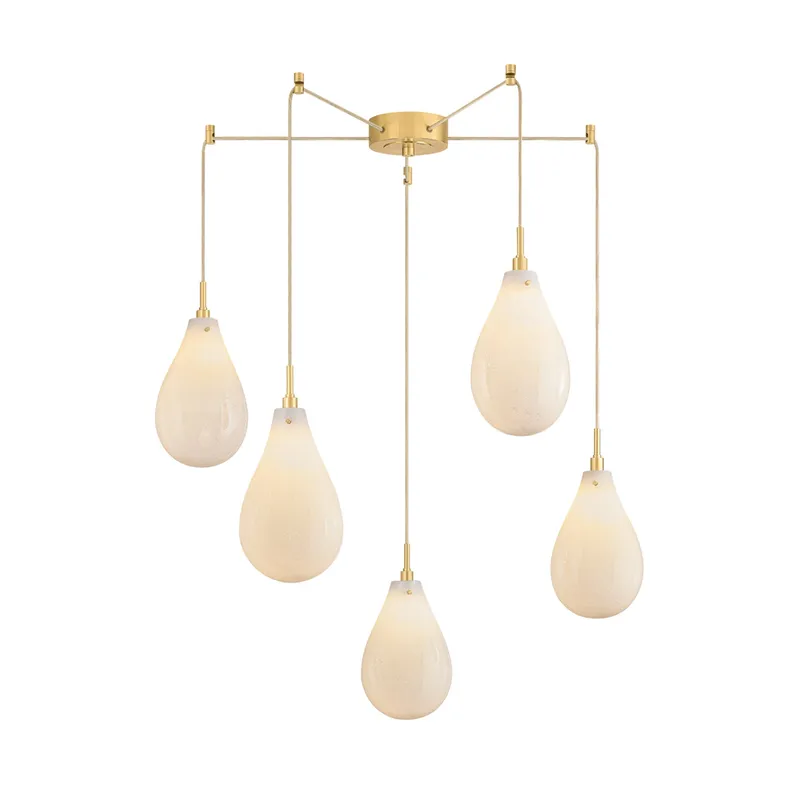 Ironwood 5-Light Chandelier in Aged Brass 30W x 14H — Foundry Lighting LED Pendant Lights 30.0W 