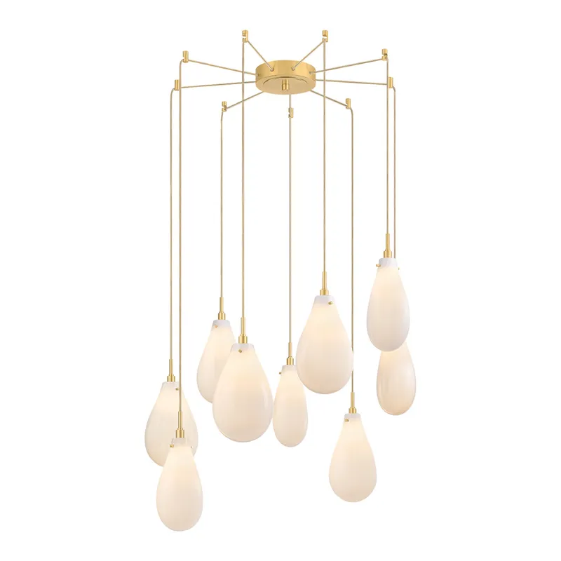 Ironwood 9-Light Chandelier in Aged Brass 30W x 38.25H — Foundry Lighting LED Pendant Lights 30.0W 