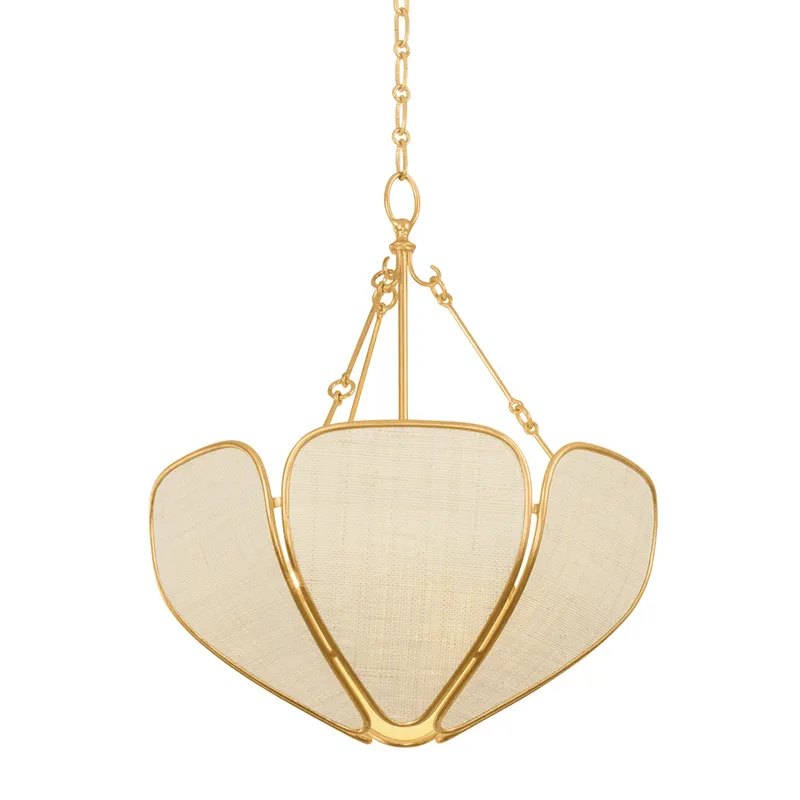 Bayville 3-Light Pendant in Vintage Gold Leaf 20W x 23.5H — Foundry Lighting LED Pendant Lights 20.0W 