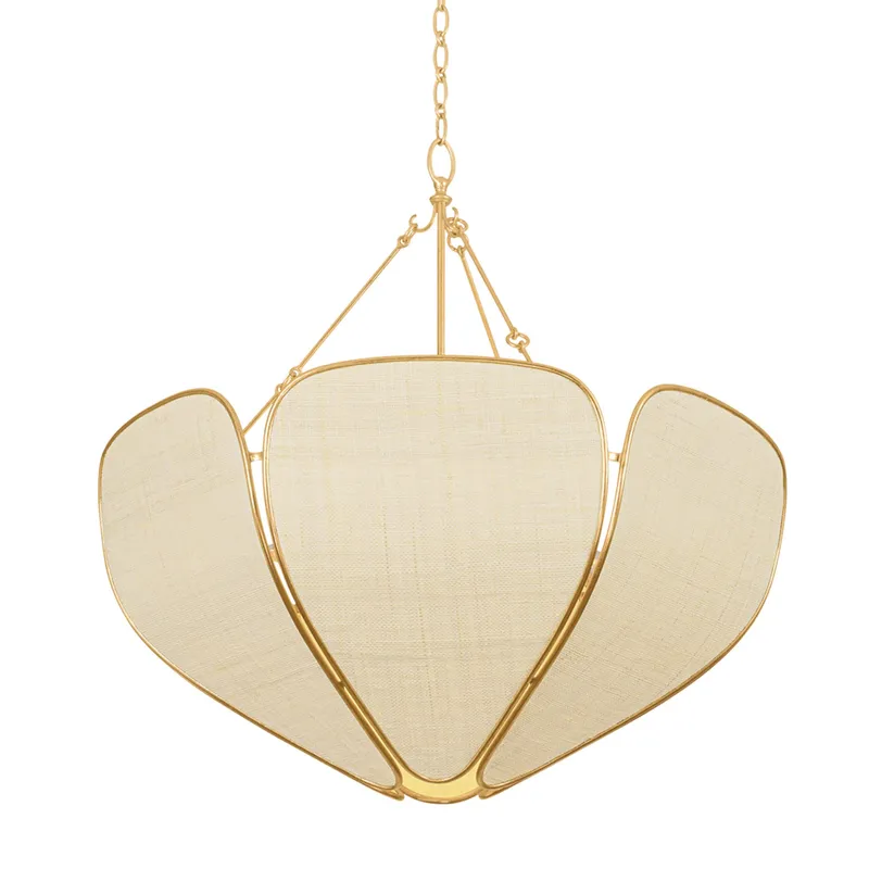 Bayville 6-Light Pendant in Vintage Gold Leaf 31.75W x 32.75H — Foundry Lighting LED Pendant Lights 75.0W 