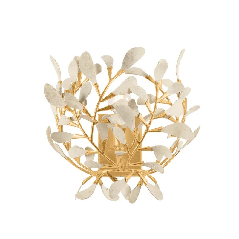 Maybrook 1-Light Wall Sconce in Vintage Gold Leaf 11.75W x 12H — Foundry Lighting LED Wall Lights 75.0W 