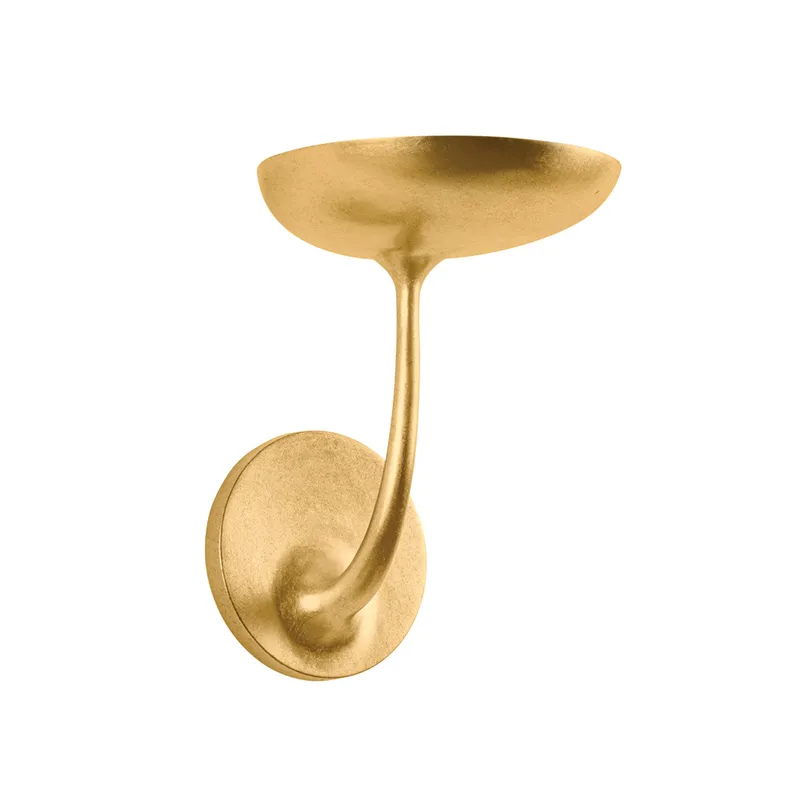 Taormina 1-Light Wall Sconce in Vintage Gold Leaf 7W x 9.25H — Foundry Lighting LED Wall Lights 7.0W 