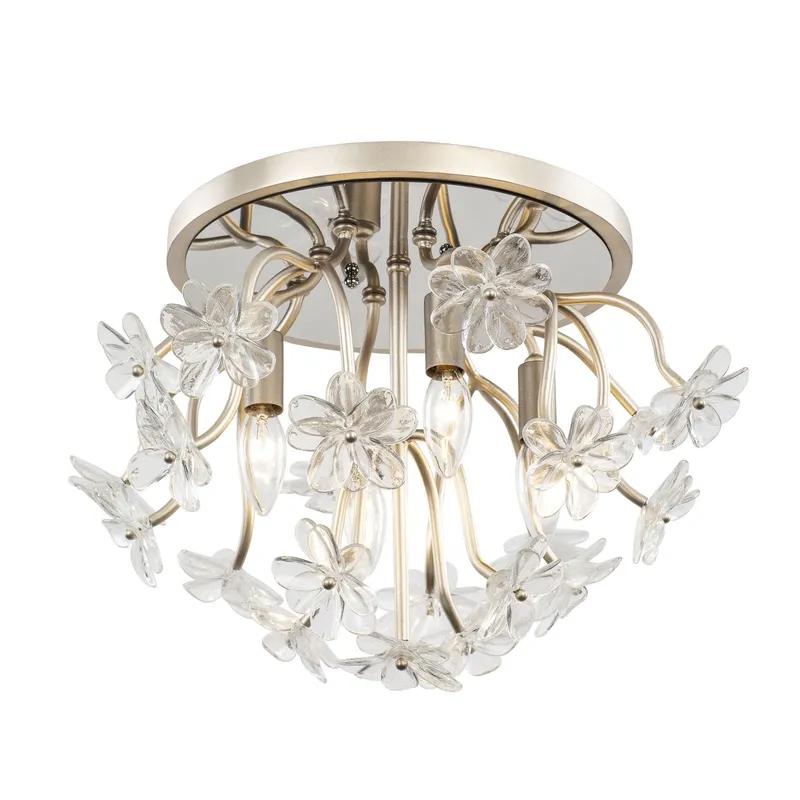 Wildflower 4 Light Semi-Flush - Gold Dust/Artifact — Varaluz Lighting LED Post Top Lights  