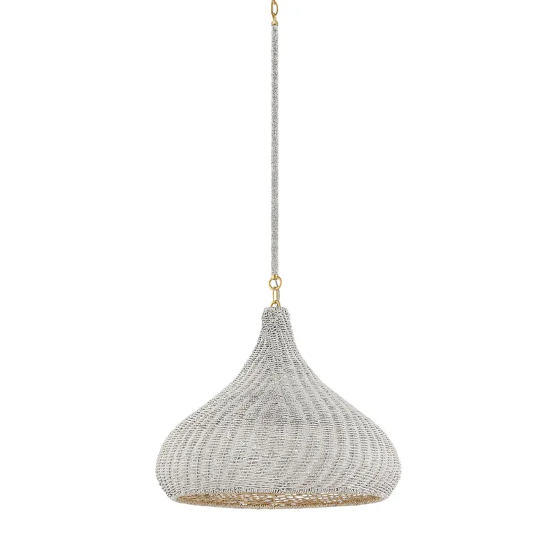 Hampstead 1-Light Pendant in Aged Brass 20W x 17.75H — Foundry Lighting LED Pendant Lights 20.0W 
