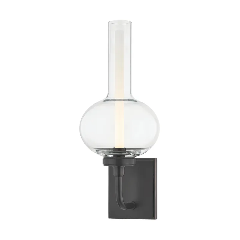 Rossman 1-Light Wall Sconce in Distressed Bronze 6.75W x 16.5H — Foundry Lighting LED Wall Lights 75.0W 
