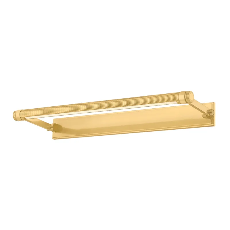 Duell 1-Light Picture Light in Aged Brass 24W x 2.75H (7324-AGB) — Foundry Lighting LED General Lighting 24.0W 