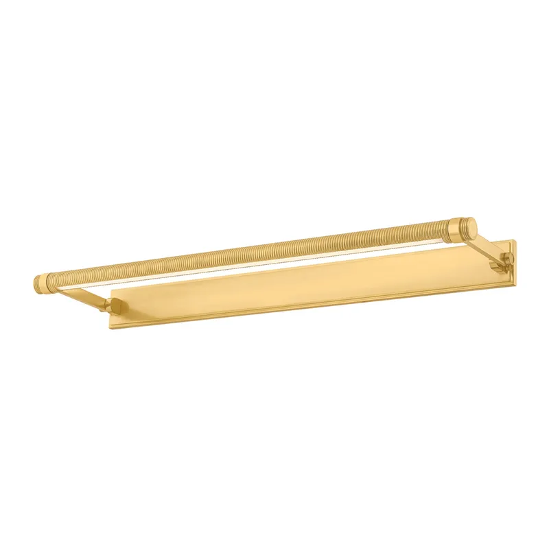 Duell 1-Light Picture Light in Aged Brass 30W x 2.75H (7330-AGB) — Foundry Lighting LED General Lighting 30.0W 