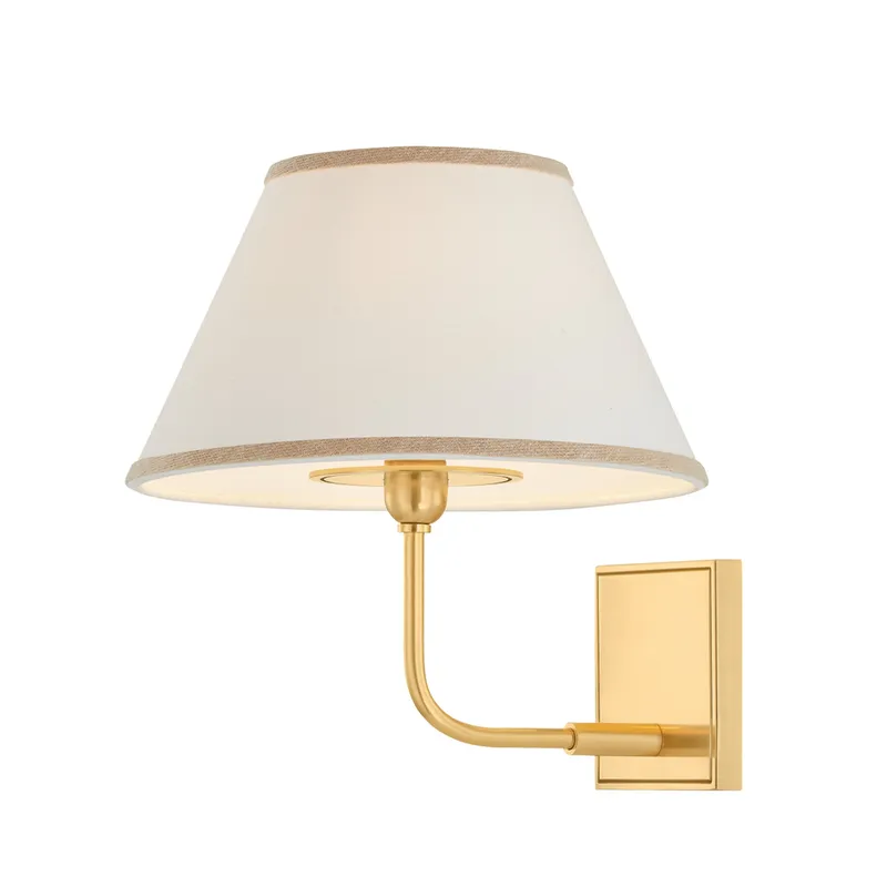 Durland 1-Light Wall Sconce in Aged Brass 10.5W x 11.25H — Foundry Lighting LED Wall Lights 10.5W 