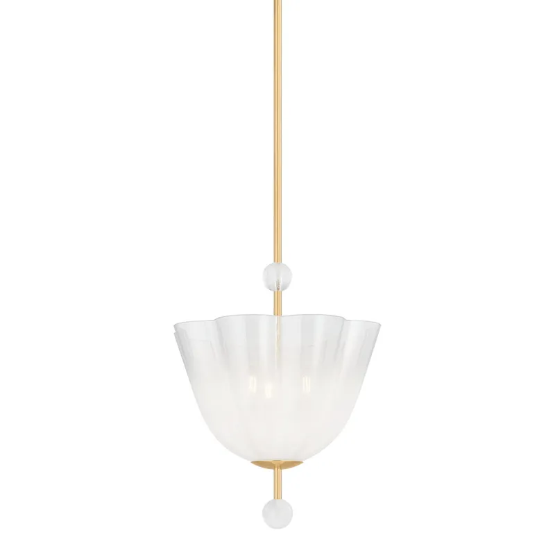 Cambria Heights 3-Light Lantern in Aged Brass 17W x 21H — Foundry Lighting LED Ceiling Lights 17.0W 
