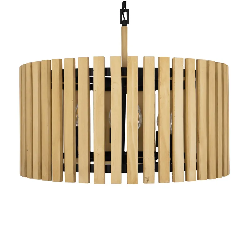 Suratto 6 Light   Pendant - Matte Black/Honey Blonde — Varaluz Lighting LED Landscape Lights  