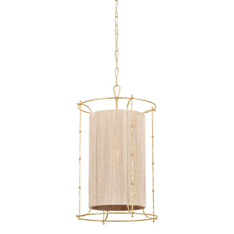 Jones Point 1-Light Lantern in Vintage Gold Leaf 20W x 32.25H — Foundry Lighting LED Ceiling Lights 20.0W 
