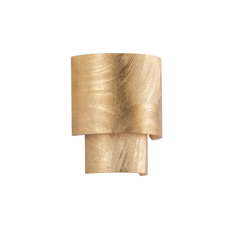 Moray 2-Light Wall Sconce in Vintage Gold Leaf 7.75W x 9.25H — Foundry Lighting LED Wall Lights 75.0W 