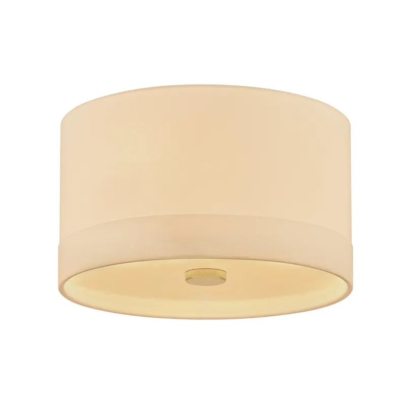 Ashland 3-Light Flush Mount in Aged Brass 14W x 8.5H — Foundry Lighting LED Ceiling Lights 14.0W 