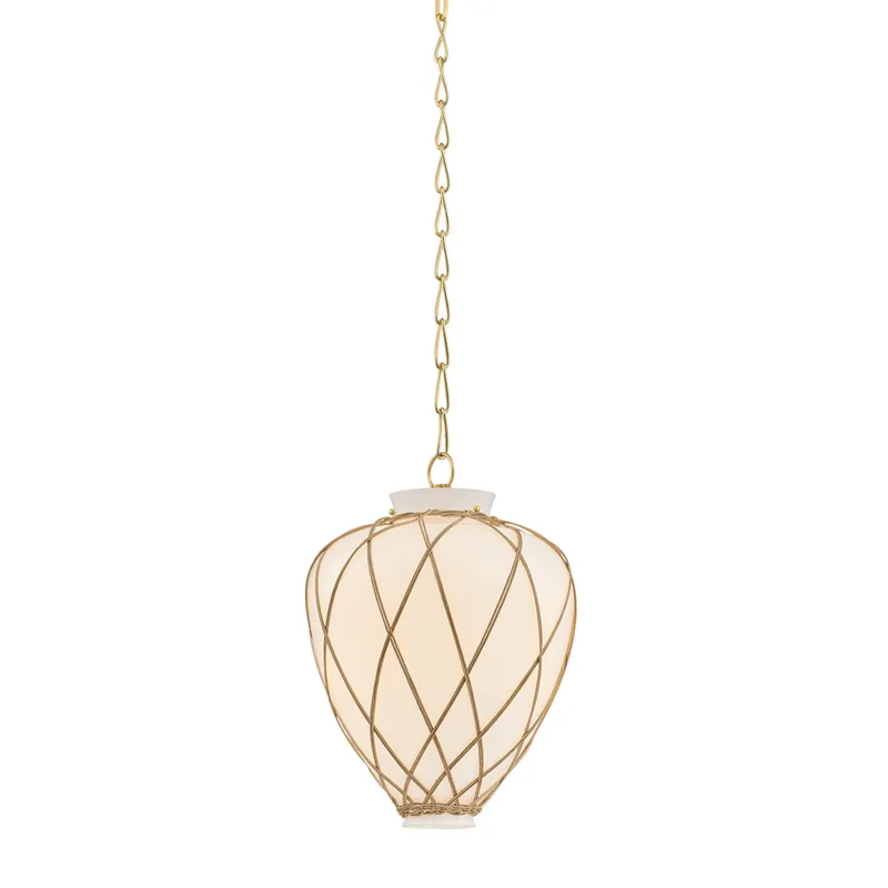 Apple Valley 1-Light Pendant in Aged Brass 13.25W x 18H — Foundry Lighting LED Pendant Lights 25.0W 