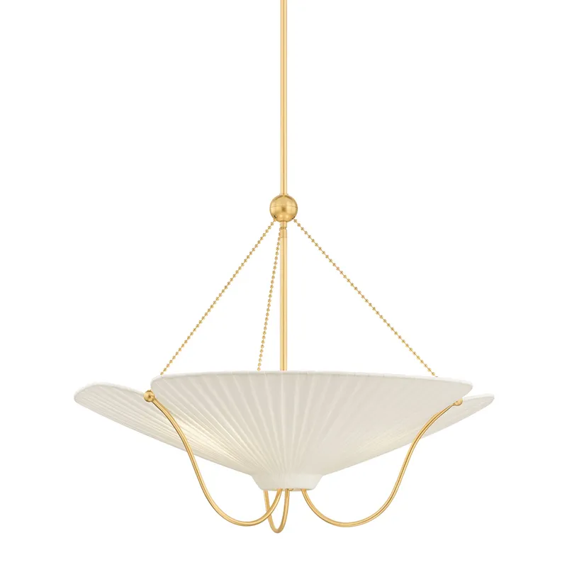 Gerhard 3-Light Pendant in Aged Brass by Augusta Hoffman 28W x 23.25H — Foundry Lighting LED Pendant Lights 28.0W 