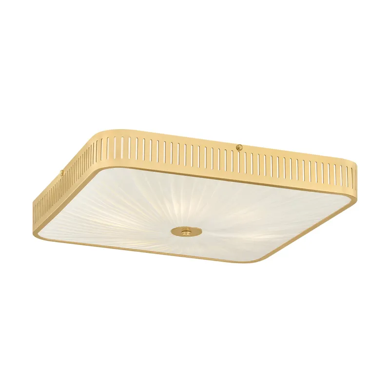 Henri 6-Light Semi Flush in Aged Brass by Augusta Hoffman 20.5L x 20.5W x 5H — Foundry Lighting LED Ceiling Lights 20.5W 
