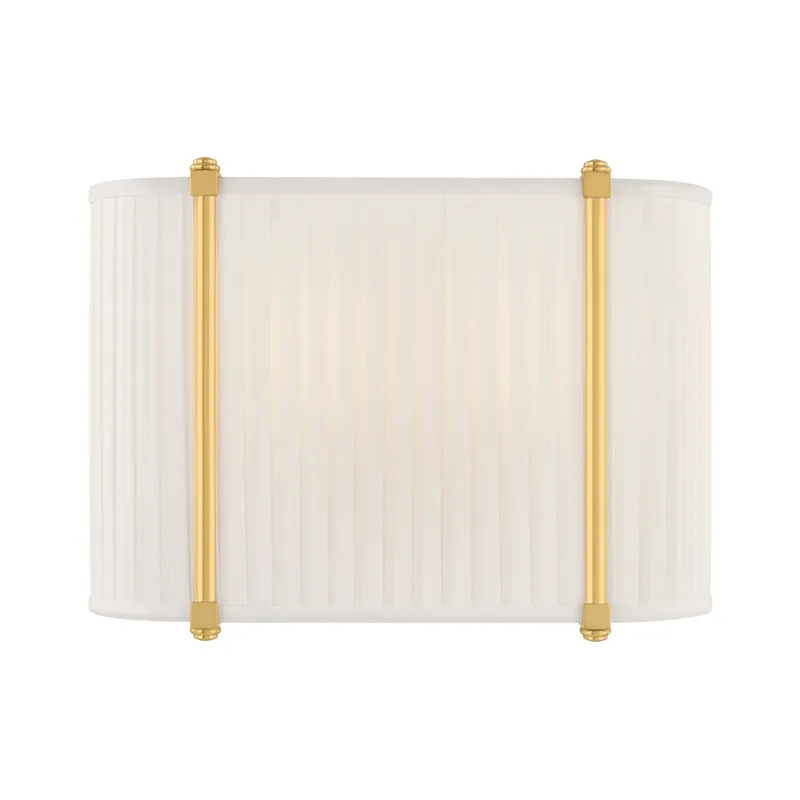 Cornell 2-Light Wall Sconce in Aged Brass by Augusta Hoffman 12W x 8.75H — Foundry Lighting LED Wall Lights 12.0W 