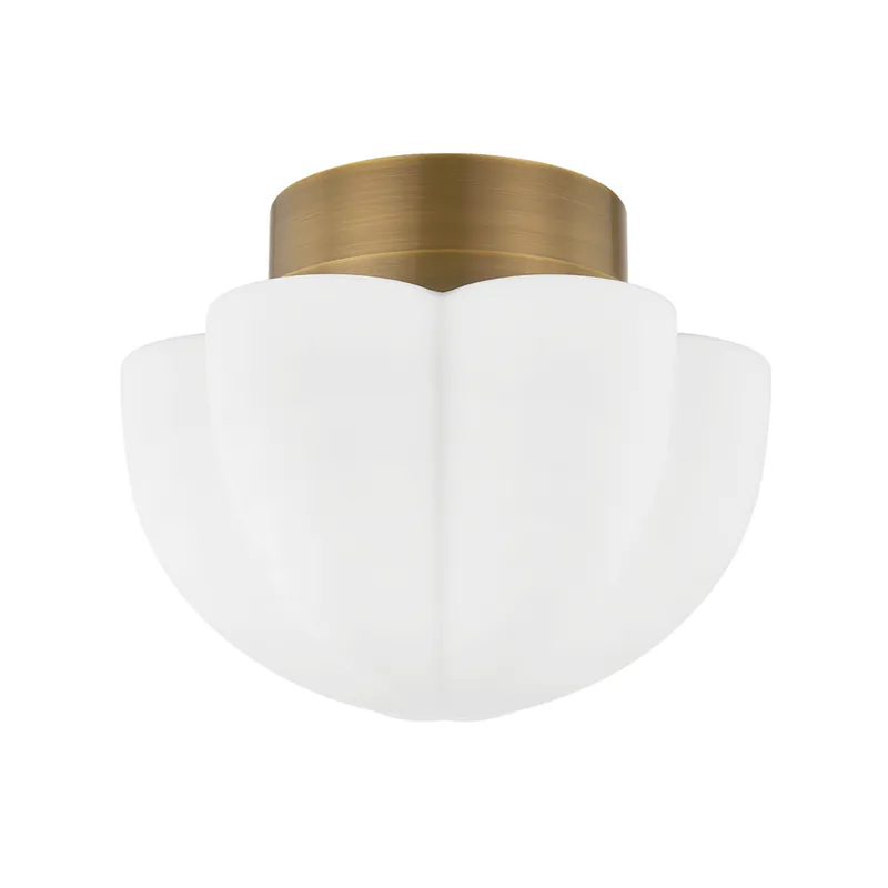 Seabrook 1-Light Flush Mount in Historic Bronze by Cortney Bishop 15W x 11.75H — Foundry Lighting LED Ceiling Lights 15.0W 