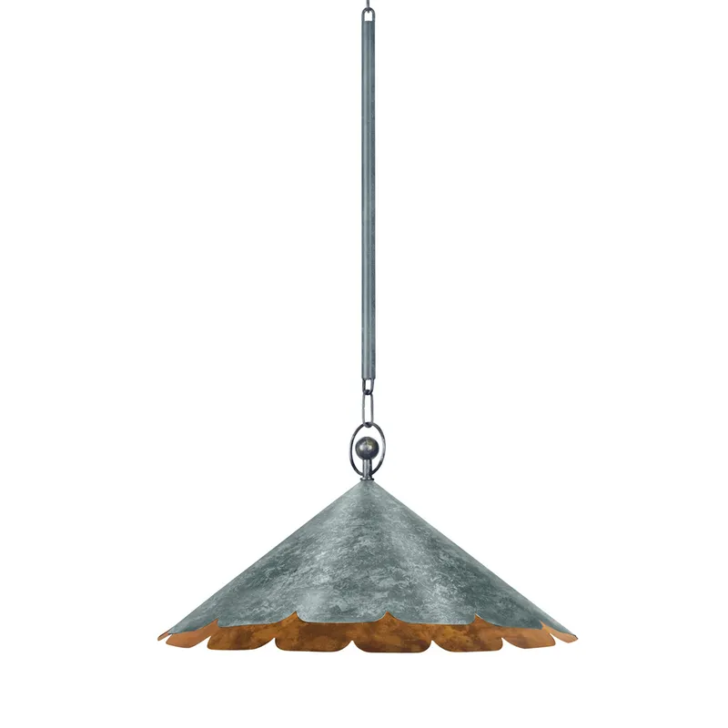 Folly Beach 1-Light Pendant in Verdigris by Cortney Bishop 20.75W x 10.75H — Foundry Lighting LED Pendant Lights 75.0W 
