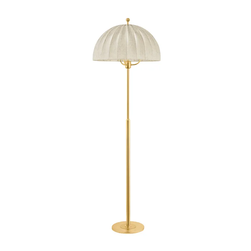 Palmetto 3-Light Floor Lamp in Aged Brass by Cortney Bishop 20W x 64H — Foundry Lighting LED General Lighting 20.0W 