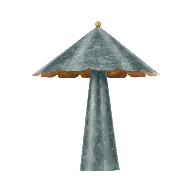Folly Beach 1-Light Table Lamp in Verdigris by Cortney Bishop 20.75W x 24.25H — Foundry Lighting LED General Lighting 75.0W 