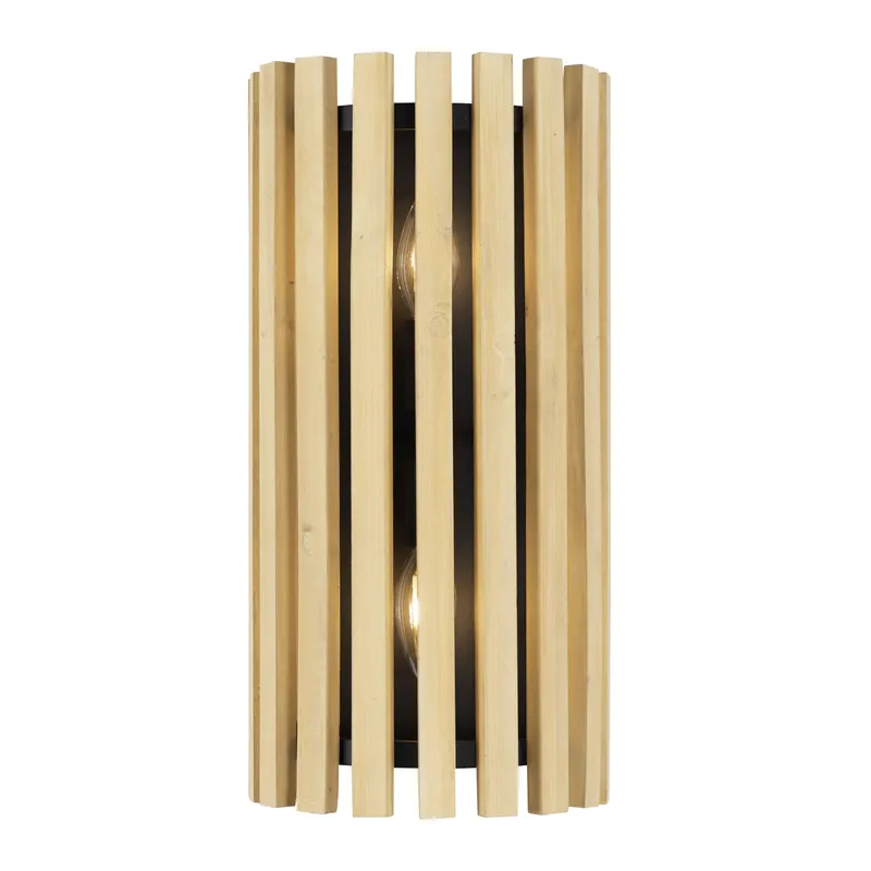 Suratto 2 Light   Sconce - Matte Black/Honey Blonde — Varaluz Lighting LED Wall Lights  