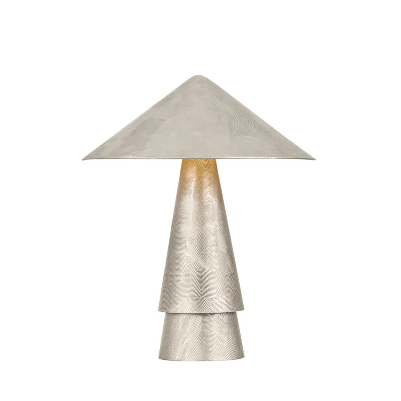 Foxton 1-Light Table Lamp in Warm Silver Leaf 18W x 22H — Foundry Lighting LED General Lighting 18.0W 