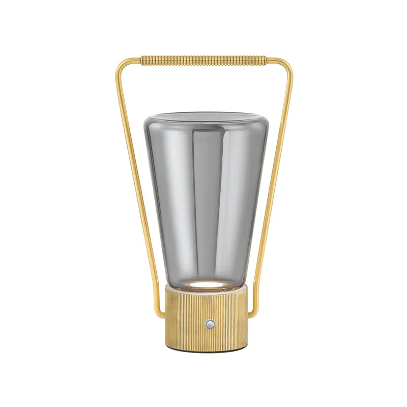 Booker 1-Light Rechargeable Table Lamp in Aged Brass 6.75L x 4.75W x 11H — Foundry Lighting LED General Lighting 75.0W 