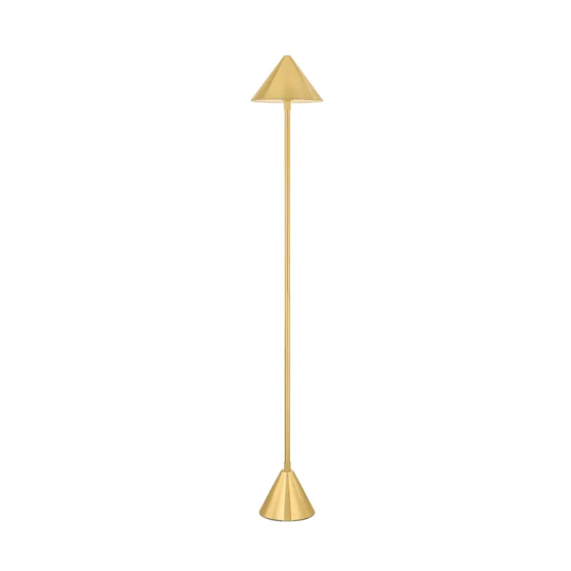 Salma 1-Light Rechargeable Floor Lamp in Aged Brass 7.75W x 49H — Foundry Lighting LED General Lighting 75.0W 