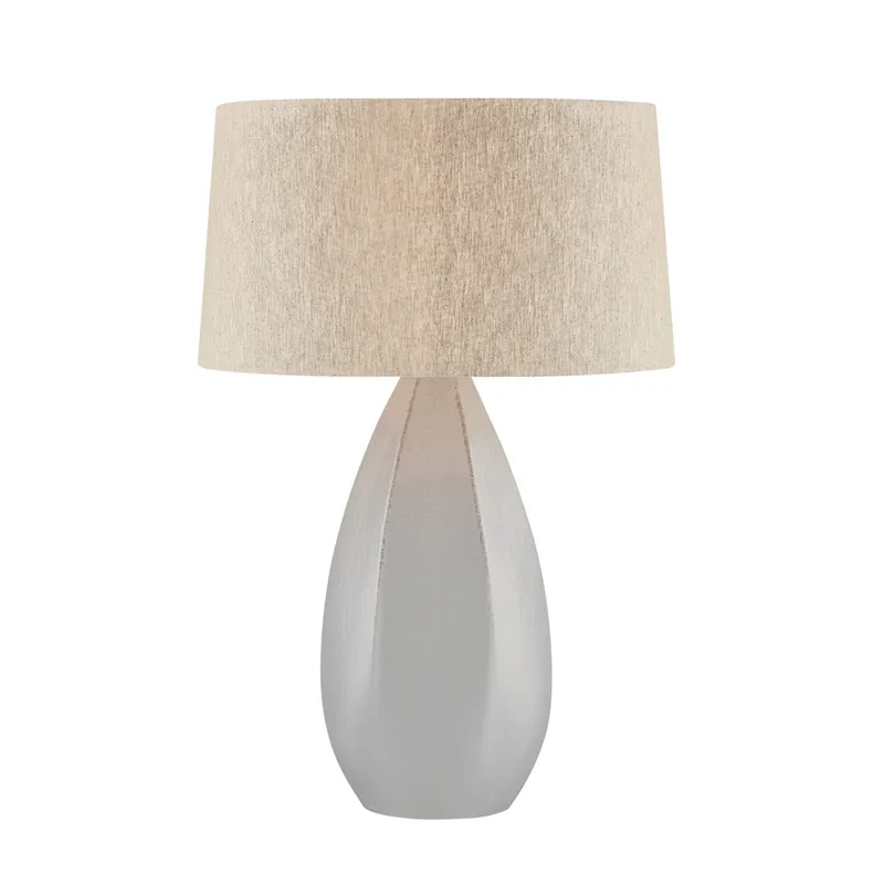 Colwyn 1-Light Table Lamp in Aged Brass 20W x 29.5H (Ceramic Dove White) — Foundry Lighting LED General Lighting 20.0W 