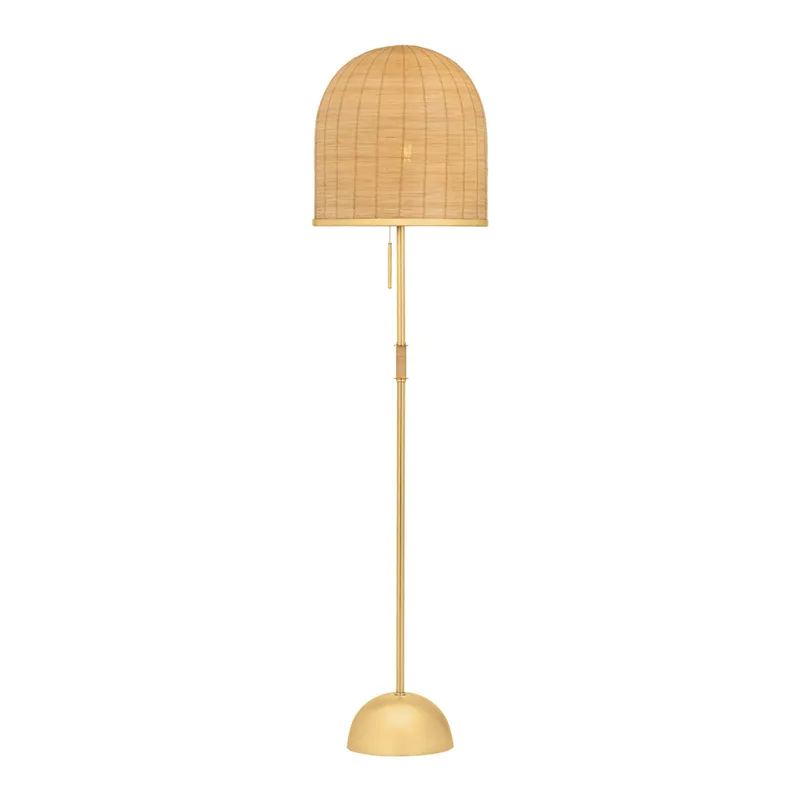 Darfield 1-Light Floor Lamp in Aged Brass 15.75W x 64.25H — Foundry Lighting LED General Lighting 75.0W 