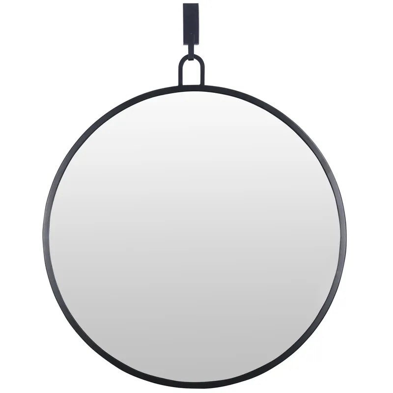 Stopwatch 30-in Round Accent Mirror - Black — Varaluz Lighting LED Wall Lights  