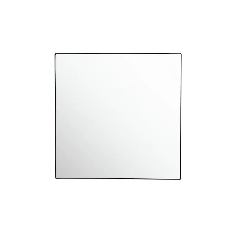 Kye 40x40 Rounded Square Wall Mirror - Black — Varaluz Lighting LED Wall Lights  
