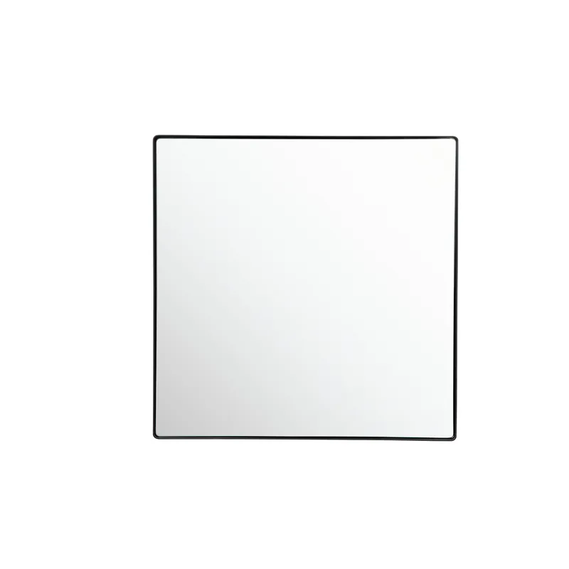 Kye 30x30 Rounded Square Wall Mirror - Black — Varaluz Lighting LED Wall Lights  