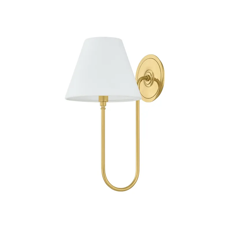 Hawthorne 1-Light Wall Sconce in Aged Brass by Mark D. Sikes 7.75W x 15H — Foundry Lighting LED Wall Lights 75.0W 