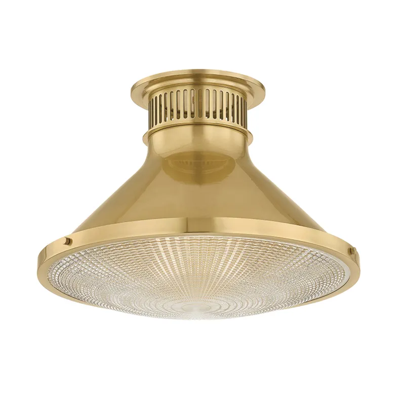Highclere 1-Light Flush Mount in Aged Brass by Mark D. Sikes 17.75W x 12.25H (MDS2403-AGB) — Foundry Lighting LED Ceiling Lights 75.0W 