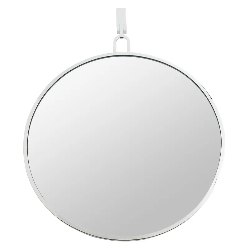 Stopwatch 30-in Round Accent Mirror - Polished Nickel — Varaluz Lighting LED Wall Lights  