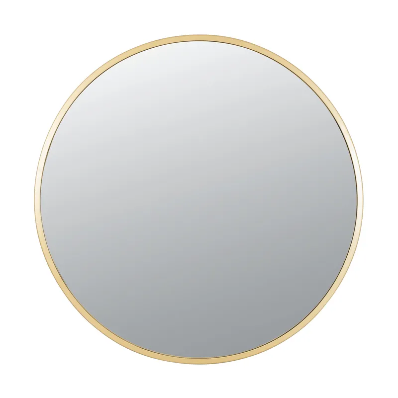Cottage 30-in Round Mirror - Gold — Varaluz Lighting LED Wall Lights  