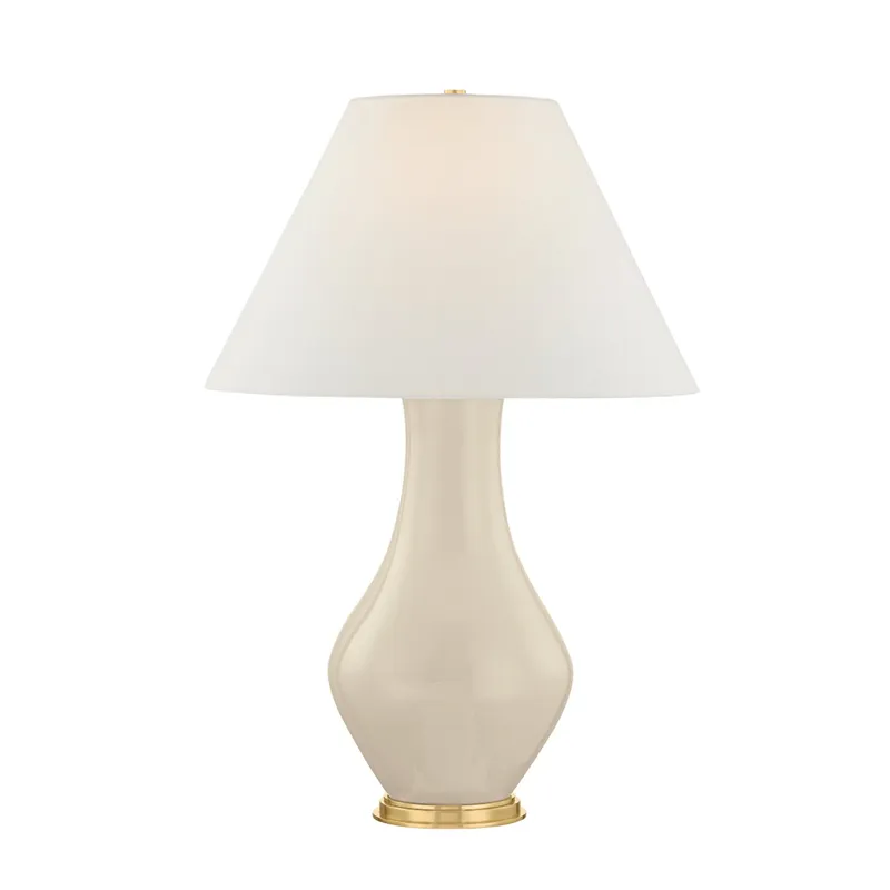 Hanslope 1-Light Table Lamp in Aged Brass by Mark D. Sikes 21.5W x 31.75H — Foundry Lighting LED General Lighting 21.5W 