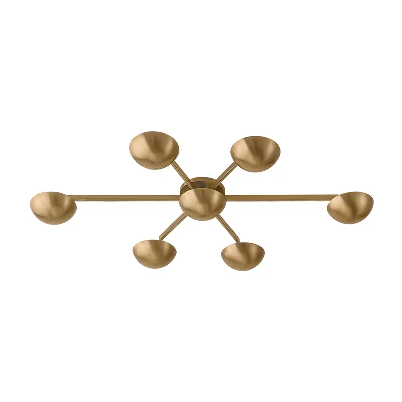 Giovanni 6-Light Wall Sconce in Patina Brass 3.75L x 24.5W x 34.75H — Foundry Lighting LED Wall Lights 24.5W 