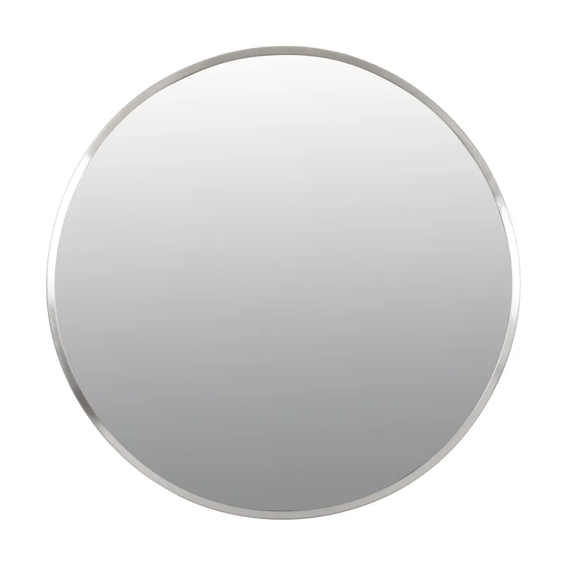 Cottage 30-in Round Mirror - Brushed Nickel — Varaluz Lighting LED Wall Lights  