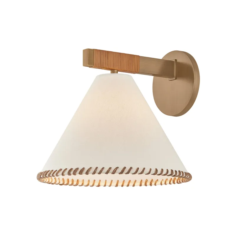 Stoney 1-Light Wall Sconce in Patina Brass 10.25W x 9.25H — Foundry Lighting LED Wall Lights 25.0W 