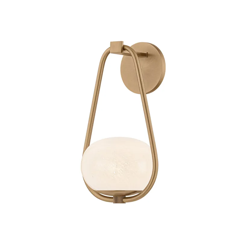 Decker 1-Light Wall Sconce in Patina Brass 8W x 14.25H — Foundry Lighting LED Wall Lights 8.0W 